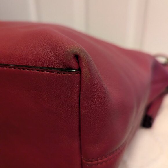 Coach legacy duffel burgundy Red Leather Shoulder strap converts to crossbody - Picture 8 of 15